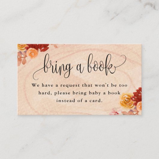 秋の森の動物が囲いカードを持ち込む 名刺 (正面)