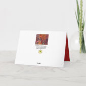 秋の森の動物たち ウサギ、キジ、赤い花 シーズンカード (裏面)