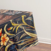 秋の森の動物の群れ、キジ、茶色のフローラ テーブルクロス (インサイチュ)