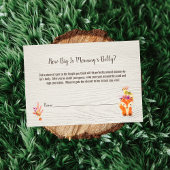 秋の森の動物ママの腹のサイズ赤ちゃんシャワー エンクロージャーカード