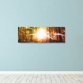 秋の森の太陽 キャンバスプリント (インサイチュ (ウッドフロア))