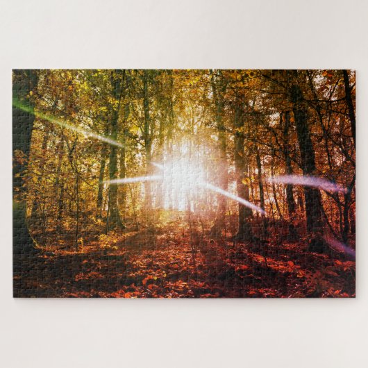 秋の森の太陽 ジグソーパズル (横)