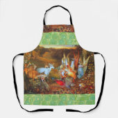 秋の森の妖精やデア、子豚 エプロン (正面)
