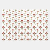 秋の森の妖精キノコ | 3パック ラッピングペーパーシート (正面2)