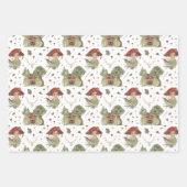 秋の森の妖精キノコ | 3パック ラッピングペーパーシート (正面)