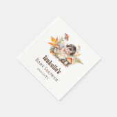 秋の森の妖精 ベビーシャワー スタンダードカクテルナプキン (角)