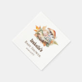 秋の森の妖精 ベビーシャワー スタンダードカクテルナプキン (角)