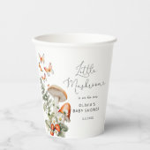 秋の森の小さなキノコの赤ちゃんシャワー 紙コップ (正面)