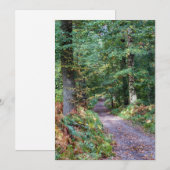 秋の森の小道、サンジェルマン森林 招待状 (正面/裏面)