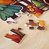 秋の森の居心地の良いキャビン ジグソーパズル (側面)