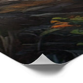 秋の森の急鮮やか流 ポスター (角)