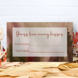 秋の森の数を推測キスブライダルゲーム エンクロージャーカード