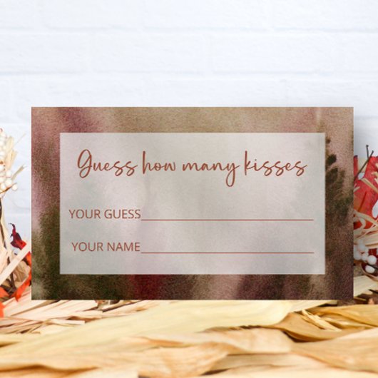 秋の森の数を推測キスブライダルゲーム エンクロージャーカード