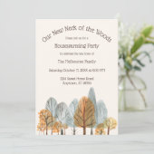 秋の森の新しい首の森引っ越し祝いパーティー 招待状 (スタンド正面)