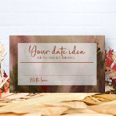 秋の森の日付の夜のアイディア。日付jar エンクロージャーカード