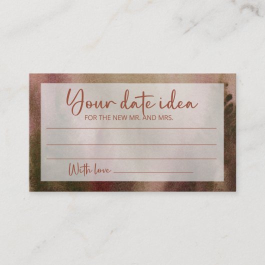 秋の森の日付の夜のアイディア。日付jar エンクロージャーカード (正面)