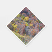 秋の森の木の空中観カラフル光 スタンダードランチョンナプキン (角)