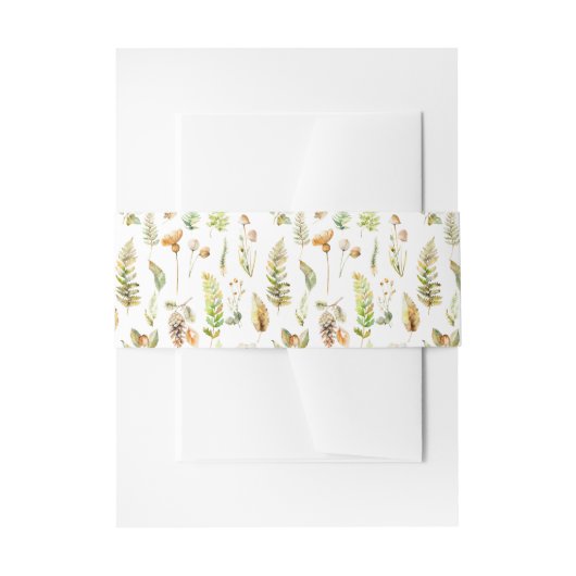 秋の森の木の離れ秋の結婚式 招待状ベリーバンド (正面例)