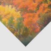 秋の森の木 オレンジ色 黄色 カラフル 薄葉紙 (詳細)