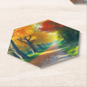 秋の森の木–33657 ペーパーコースター (アングル)