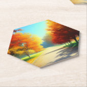 秋の森の木–33657 ペーパーコースター (アングル)