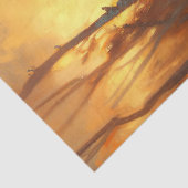 秋の森の枝にとまった鳥 薄葉紙 (詳細)