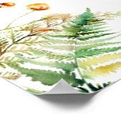 秋の森の枝ボホ結婚の座席表 ポスター (角)