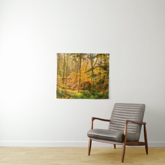 秋の森の森の木の自然小 タペストリー (インサイチュ(横))