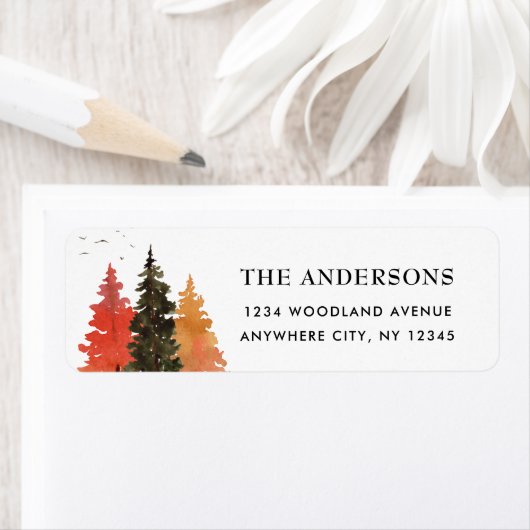 秋の森の水の色の木差出人住所研究室 ラベル (インサイチュ)