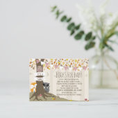 秋の森の生き物ベビーガールブックリクエスト エンクロージャーカード (スタンド正面)