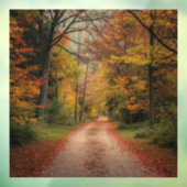 秋の森の窓が閉まる ウィンドウサイン (シート3)