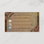 秋の森の精のプロフィールカード コーリングカード (裏面)