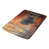 秋の森の芸術作品のバイソン バスマット (アングル)