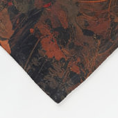 秋の森の芸術作品のバイソン フリースブランケット (角)