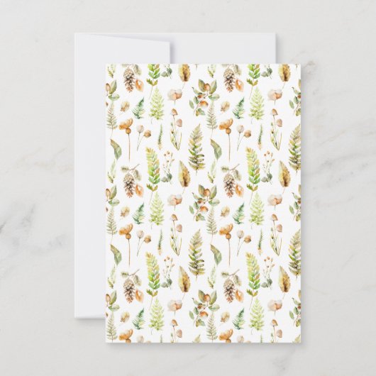 秋の森の離れ秋の結婚式RSVPカード 出欠カード (裏面)