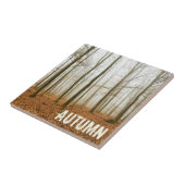 秋の森の霧と霧の秋シーズンギフト タイル (側面)