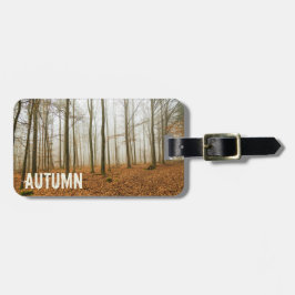 秋の森の霧と霧の秋シーズンギフト ラゲッジタグ