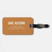 秋の森の霧と霧の秋シーズンギフト ラゲッジタグ (裏面横)