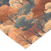 秋の森の風景を重ね素朴- Woodland ショートテーブルランナー (コーナー)