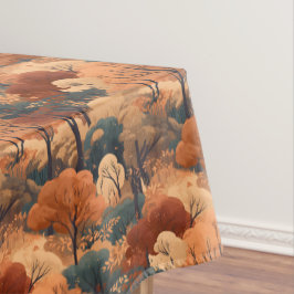 秋の森の風景を重ね素朴- Woodland テーブルクロス