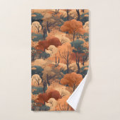 秋の森の風景を重ね素朴- Woodland バスタオルセット (ハンドタオル)