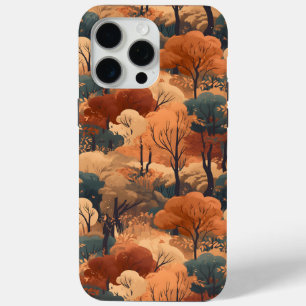 秋の森の風景を重ね素朴- Woodland iPhone 15 Pro Maxケース