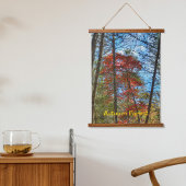 秋の森の風景カラフル写真 吊り下げ型タペストリー