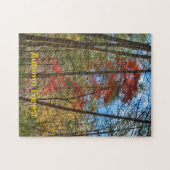 秋の森の風景写真 ジグソーパズル (横)