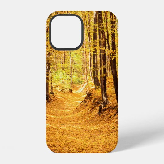 秋の森の風景 iPhoneケース (裏面)