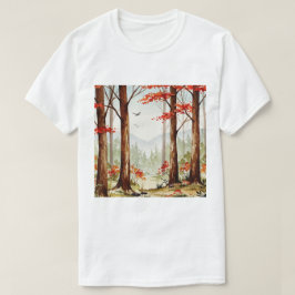 秋の森の風景 Tシャツ