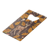 秋の森の鹿2 クレジットカード栓抜き (正面アングル)