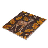 秋の森の鹿2 タイル (側面)