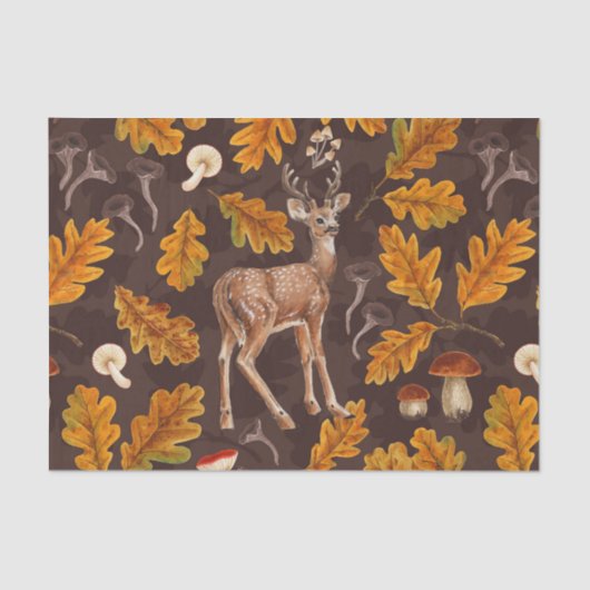 秋の森の鹿2 薄葉紙 (正面)