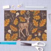 秋の森の鹿2 薄葉紙 (クラフト)